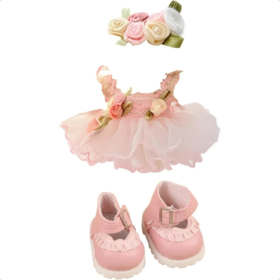 

Designed for Labubu Clothes Adorable Chic Dr Set comptible with 17cm Labubu Dolls Doll Clothes Compatible with Labubu Accories