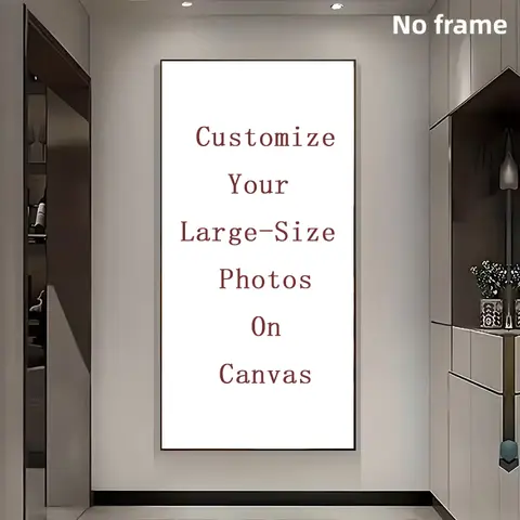 Custom Large Size Vertical Canvas Printing Personalized Photo Suitable for Family Life Scenery Couple Weddings Home Decor Poster