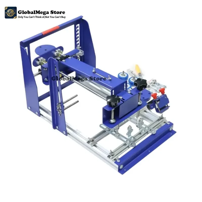 2026 Latest Manual Curved Screen Printing Machine for Cylindrical Conical Bottles Cups Plastic Glass Metal Push Pull