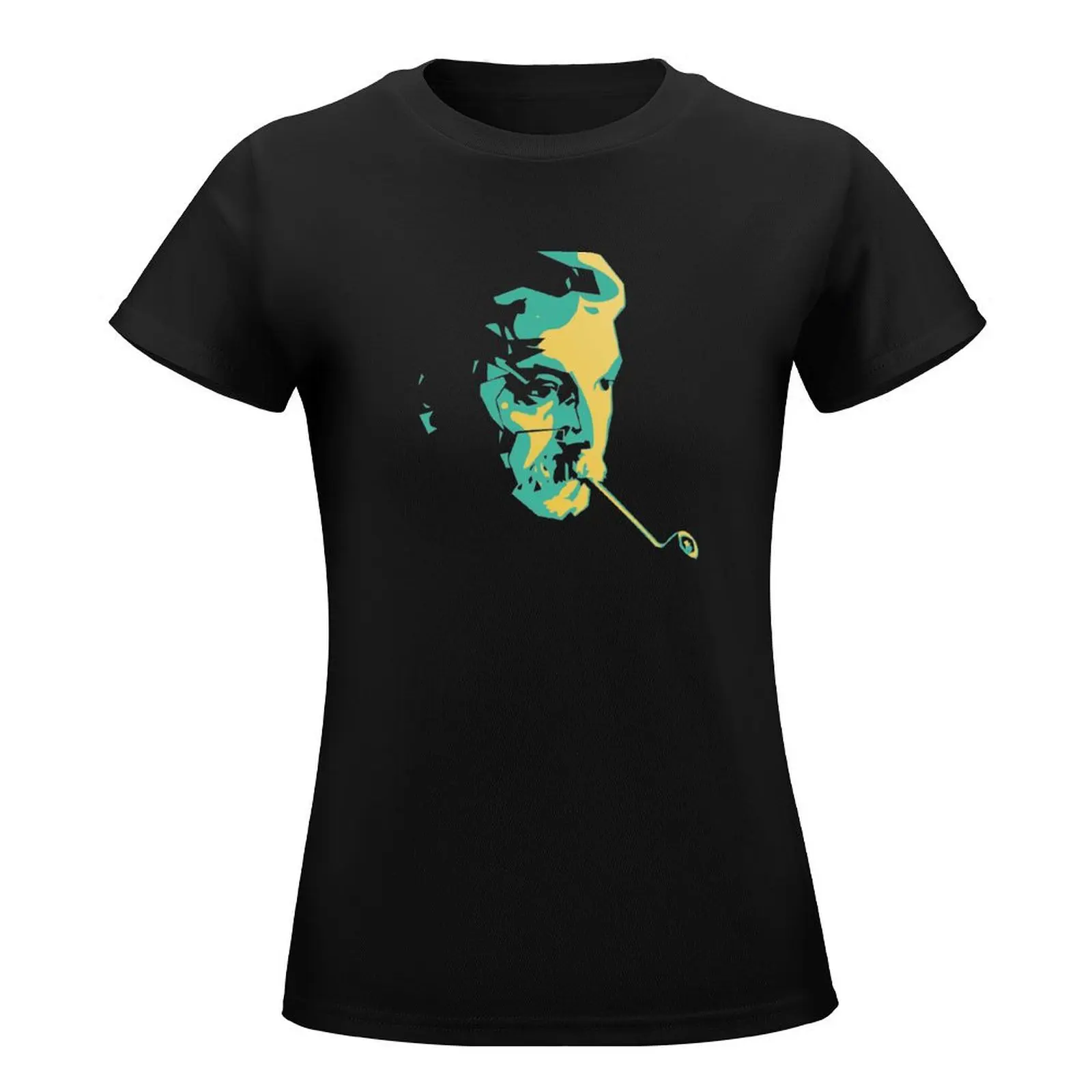 Georges Brassens T-Shirt Blouse tees anime clothes female Summer Women's clothing