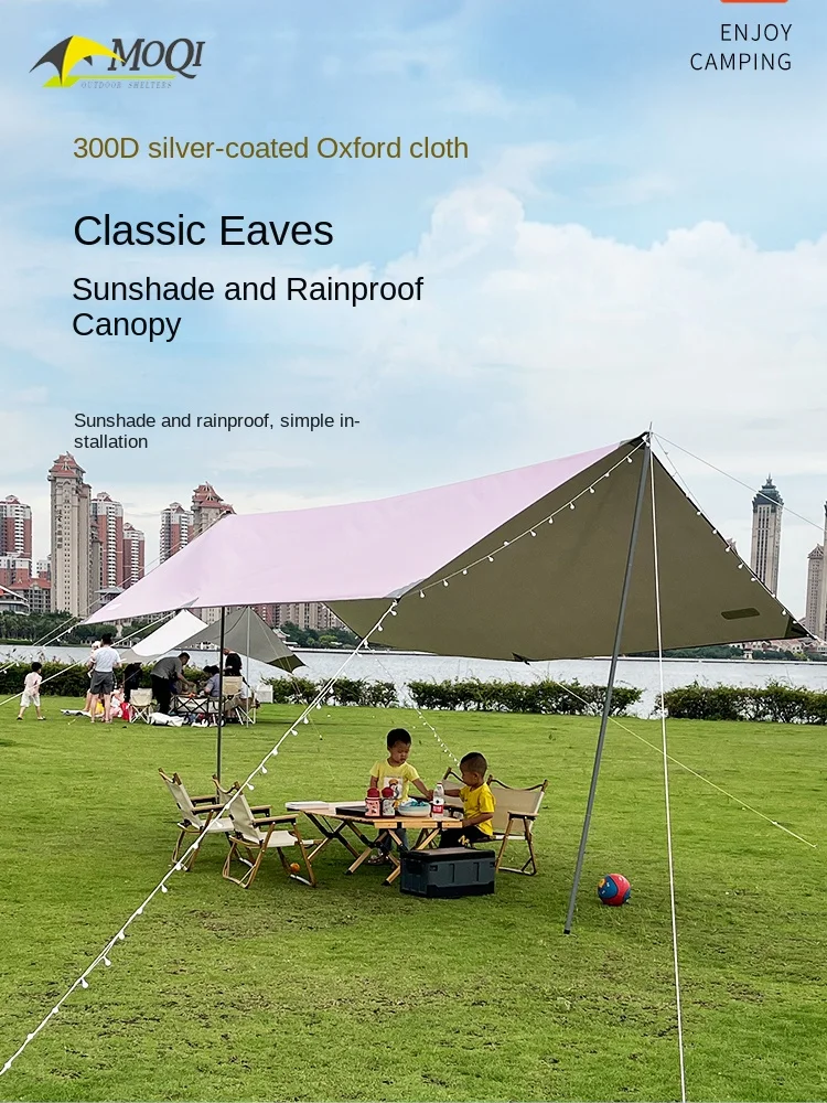 

Mozaki Sky Tent Sunshade Outdoor Picnic Sunshade Camping for Multiple People Exquisite Sunscreen and Rainproof Portable Foldable