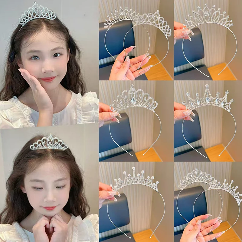 

Sparkling Party Crown Headband for Girls - Adjustable Tiara for Birthday, Performance & Dress-Up, Gift Ready