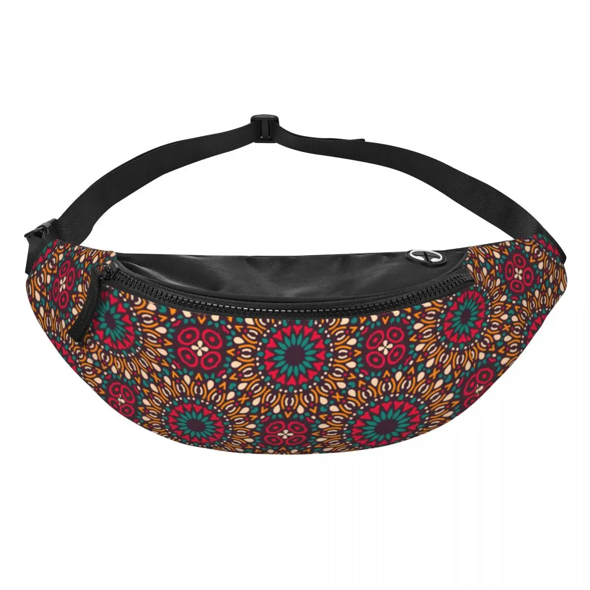 Kitenge Ankara Fanny Pack Women Men African Tribal Ethnic Art Patterns Crossbody Waist Bag for Travel Cycling Phone Money Pouch