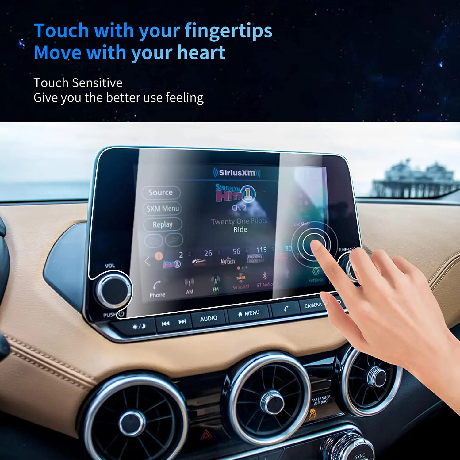 الزجاج المقسى فيلم لنيسان سينترا B18 MK4/ SR SV 2020 -2023 سيارة الملاحة 8 بوصة حامي الشاشة اكسسوارات السيارات الداخلية #2