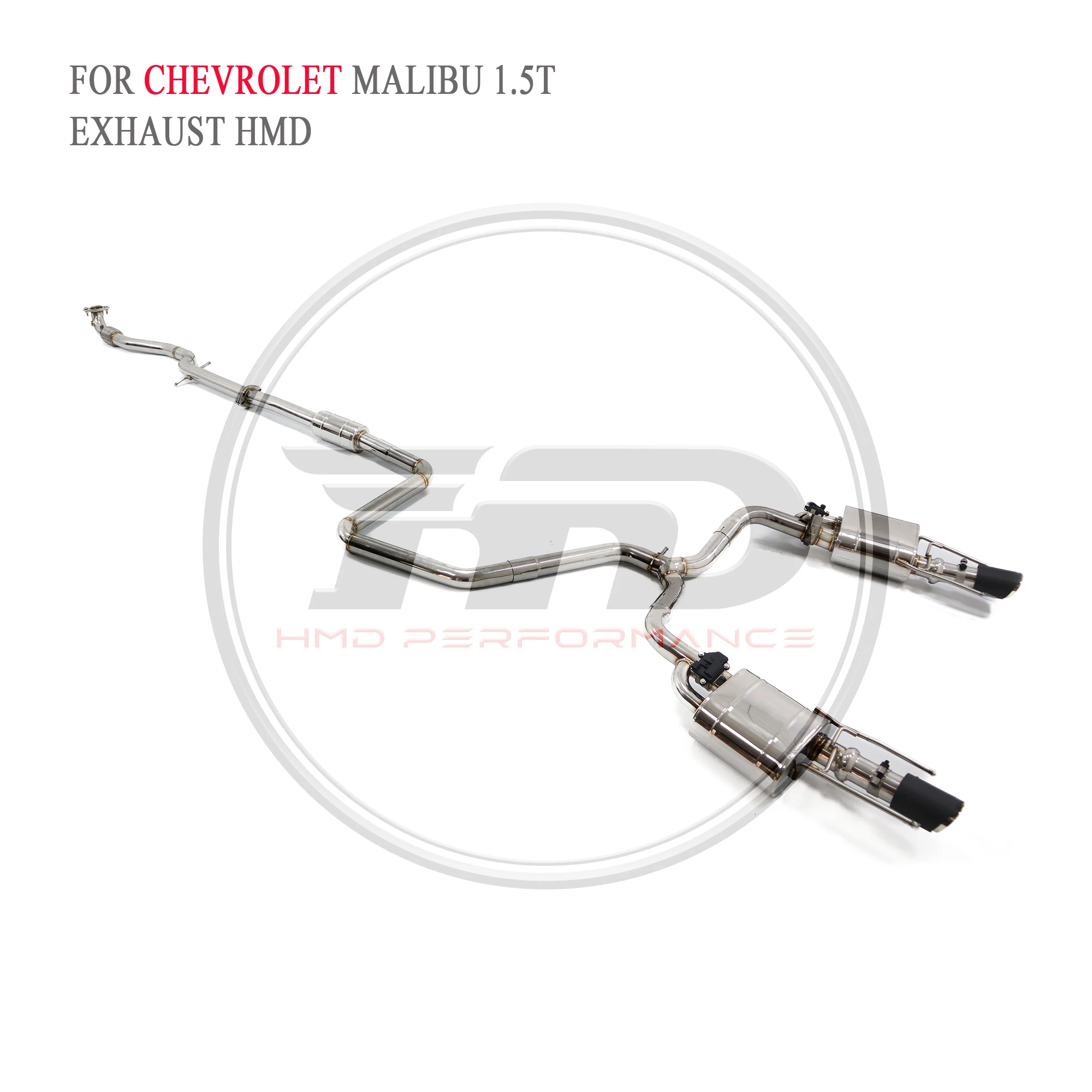 HMD stainless Steel exhaust system Raindrop insulation High flow Fran Malibu 1.5T auto parts electronic valve muffler drum