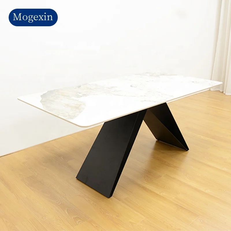 Luxury 6 Seater Dining Table Set Luxury Nordic Style Minimalist Home Furniture Metal Material for Home or Restaurant Use
