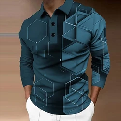 2024 New Spring and Autumn Plaid Casual Fashion Lapel Shirt European and American Large Sizespring and Autumn Men's Polo Shirts