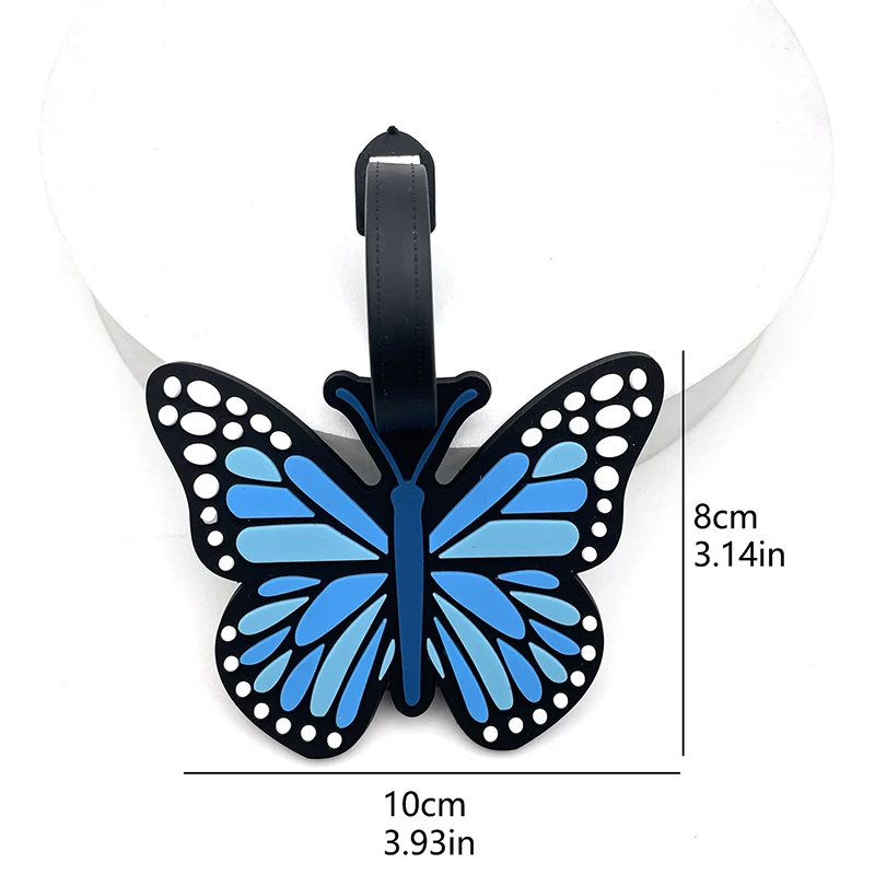 1PCS Women Travel Luggage Tag Butterfly Luggage Label Girls Suitcase ID Address Holder Baggage Boarding Portable Suitcase