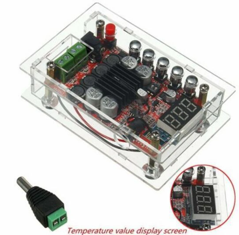 TDA7492P Bluetooth 4.0 Audio Reception Digital Amplifier Board Stereo LED Display Voltage Temperature