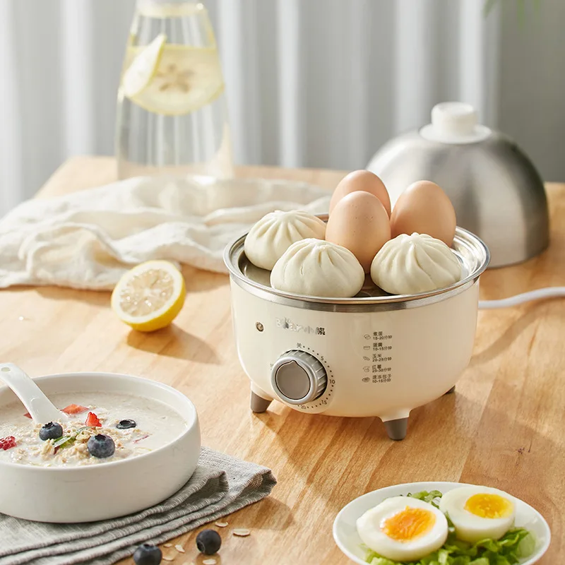 360W Electric Egg Boiler Breakfast Machine Multicooker Steamer Automatic Egg Cookers Home Egg Custard Steaming Cooker with Timer