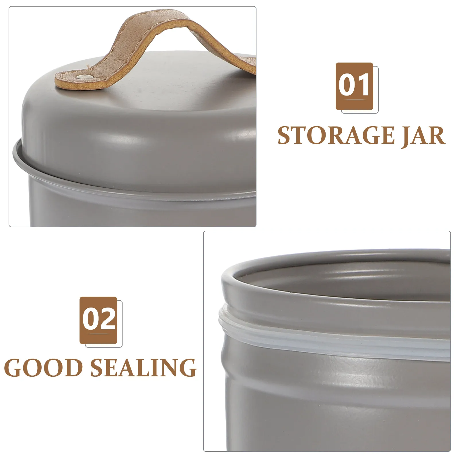 

Iron Metal Sugar Storage Jar Tea Canister Coffee Holder Food Container Candy Jar Tea Bag Holder Retro Style Portable For