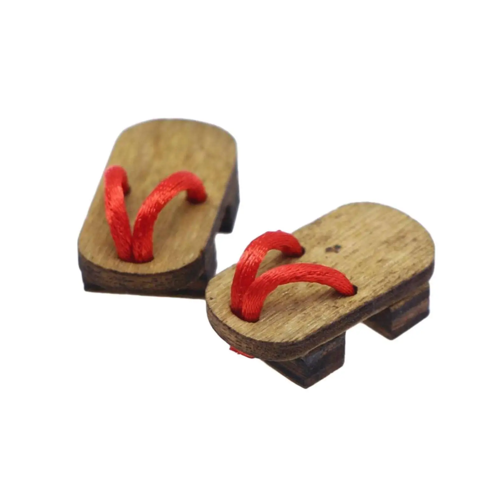 Japanese Style Doll Clogs Realistic Wooden Sandals Footwear for Dolls Miniature Shoe for