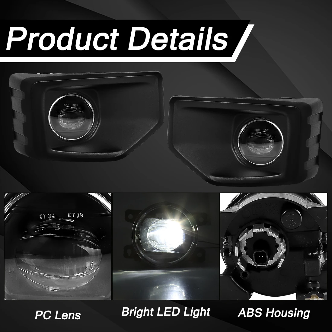 LED Fog Lamp Upgrade Kit For Mitsubishi Triton L200 2023 2024 Front Fog Driving Light Daytime Running Light with Wiring Harness - view 2