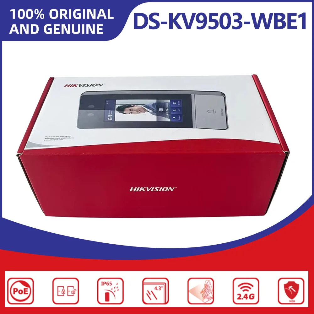 Hikvision DS-KV9503-WBE1 Facial Recognition IP Villa Door Station WiFi PoE IP65 IK08 Bluetooth Door Phone