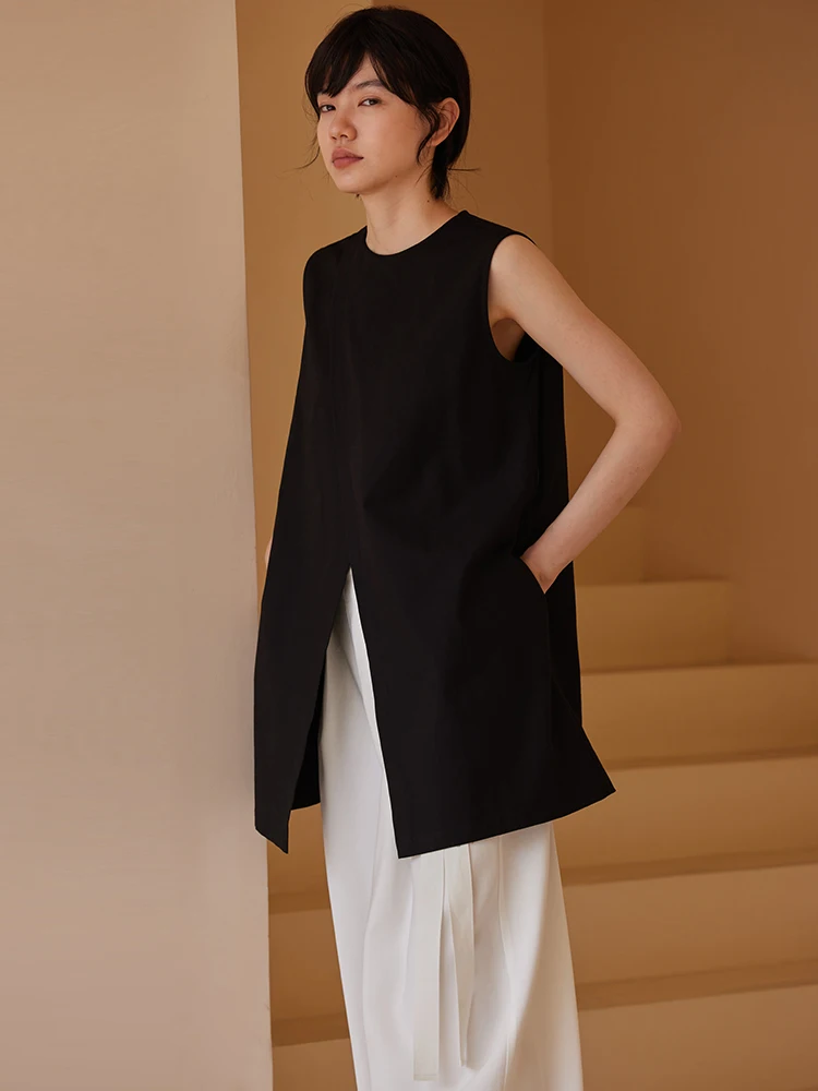 

Hacikis Miss Pearl Splice Chiffon Loose Dress Women's Multi-Way Age-Defying A-Line Summer Dress Simple Style Casual round Neck