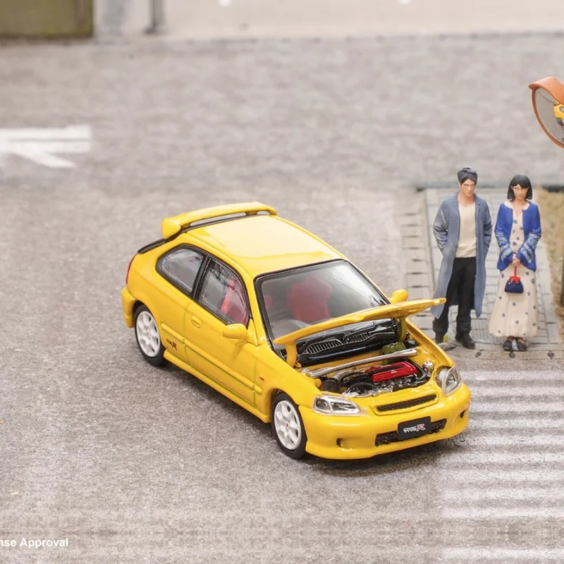 FH 1:64 Honda Civic Type-R EK9-Phoenix yellow alloy car model