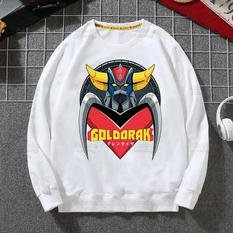 

Goldorak Robot UFO Space Sweatshirts Harajuku Grendizer Nostalgia Streetwear Autumn Spring O Neck Pullover Goldrake Hoody Mens