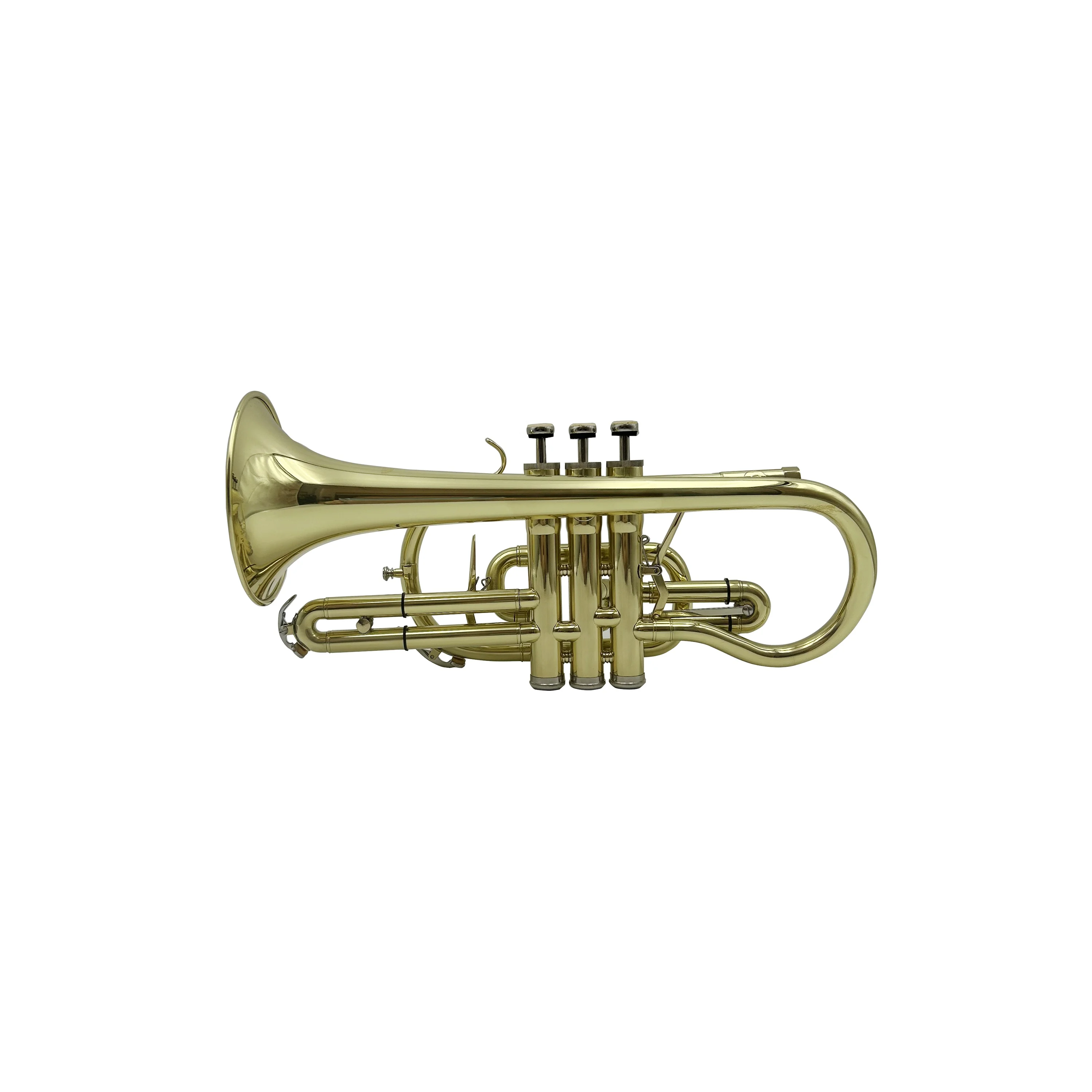 

Professional High Quality Gold Brass Cornet Trumpet JYCT408 Model with BB Key Lacquer Gold Finish