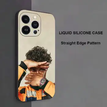 Silikonový kryt F-F1 Formula L-Lando-Norris-s pro iPhone 17, 16, 15, 14, 13, 12, 11, Pro Max, XS, X, XR, SE, Mini, 8, 7, měkký černý silikonový kryt 12 nejlepší prodej Kryt Formule 1 pro iPhone X - №1
