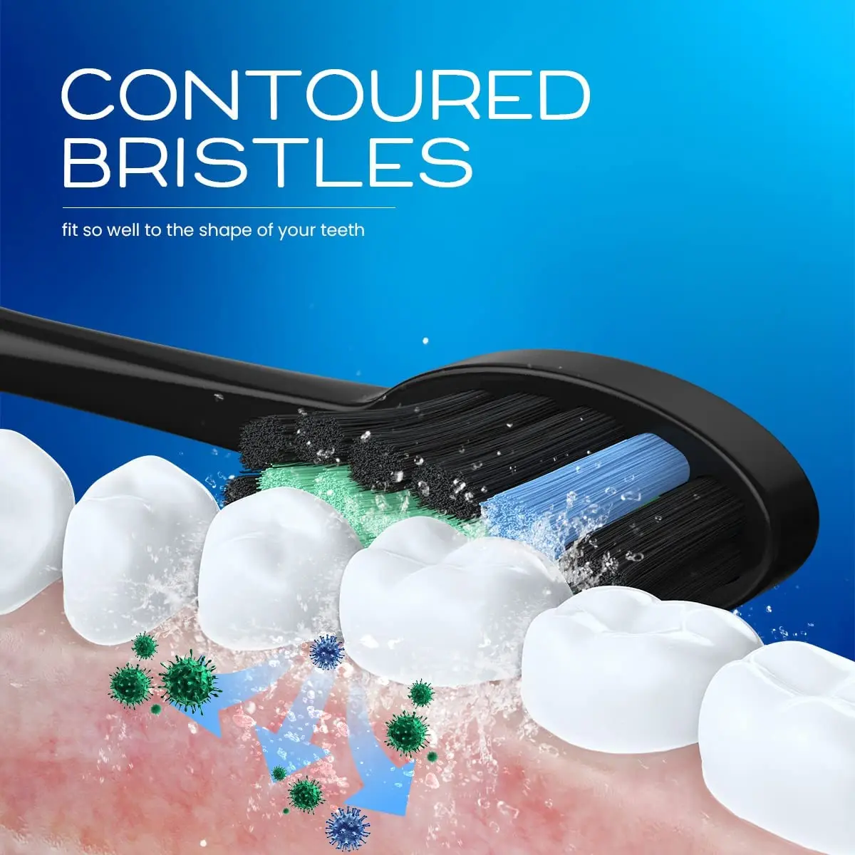 5Pcs Toothbrush Head For Seago Sonic Electric Toothbrush Replacement Du Pont Head SG986/SG987/S2/SX/S5 Gum Health Whitening