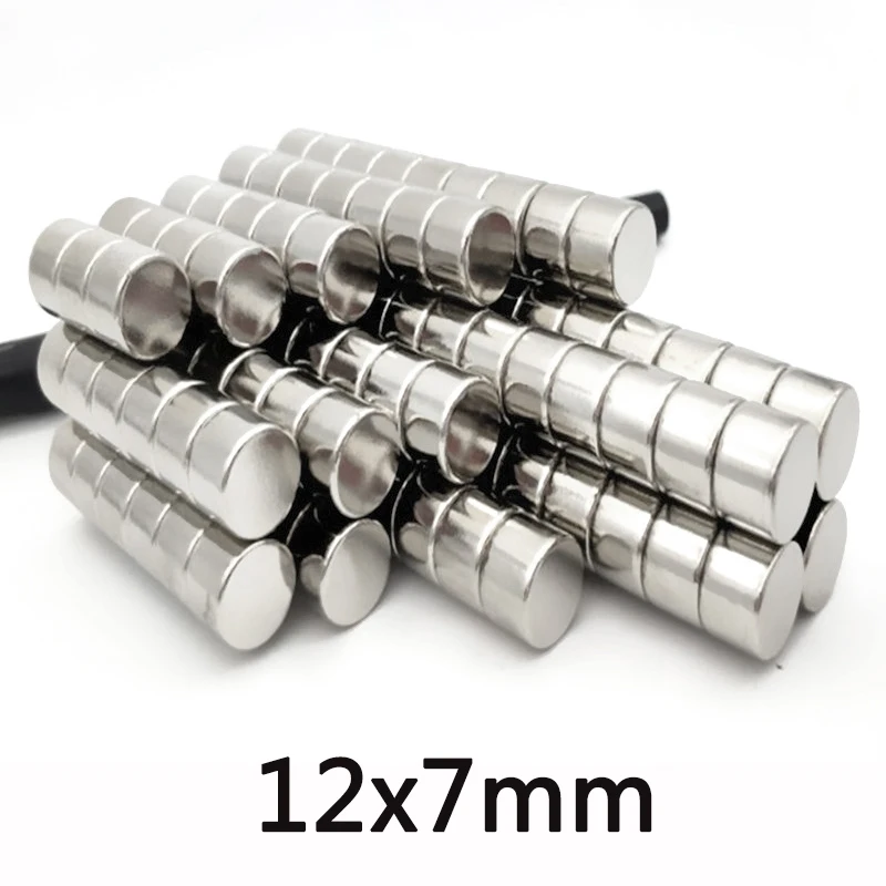 

20/30/50PCS 12x7 mm Strong Cylinder Rare Earth Magnet 12mmX7mm Round Neodymium Magnets 12x7mm Small Disc Magnet 12*7 mm N35