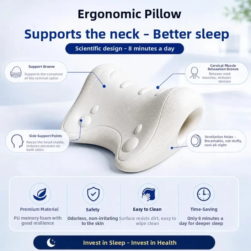【CPI】Ergonomic Neck And Shoulder Massage Pillow For Home Use Helps Stretch Cervical Vertebrae Relax view 5