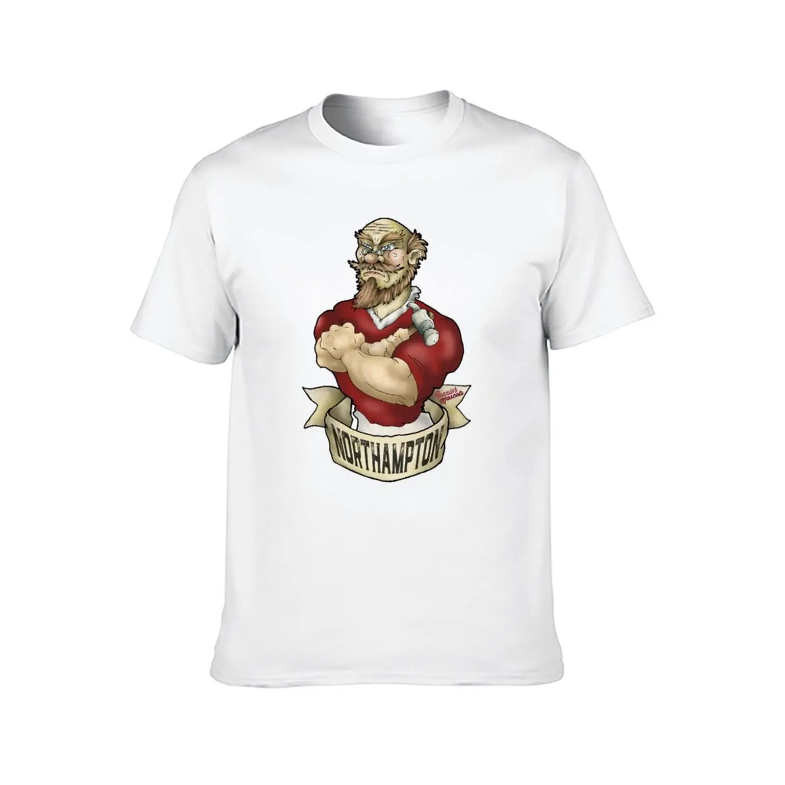 تي شيرت Northampton Town Cobbler Mascot تي شيرت مع مطبوعات تي شيرت رجالي تي شيرت للرجال