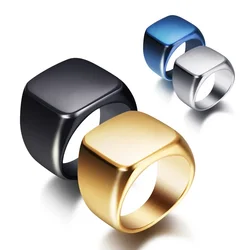 DARHSEN Brand Classic Black Blue Gold Color Big Stainless Steel Men Rings Fashion Jewelry Size 4 5 6 7 8 9 10 11 12 13 14 15