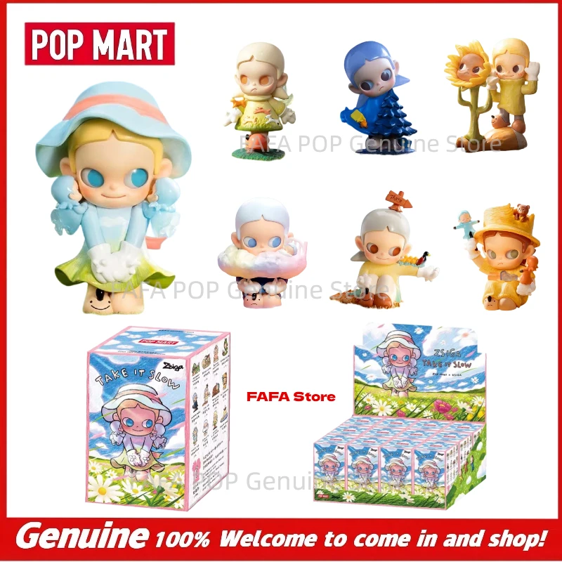 

New Genuine POP MART Zsiga Slow Down Series Blind Box Figure Trendy Collectible Toy Desktop Ornament For Toy And Anime Collector