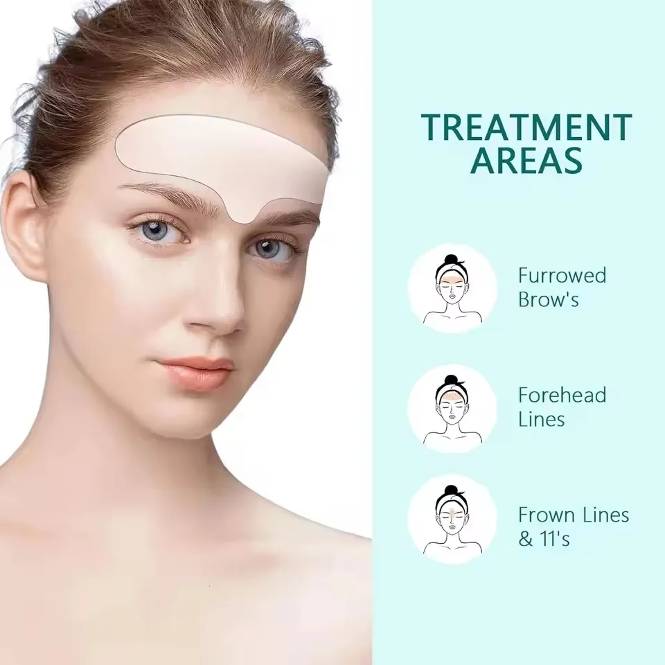 3/6 قطعة الجبين المضادة للتجاعيد سيليكون التصحيح قابلة لإعادة الاستخدام التجاعيد الرعاية التصحيح شركة لينة مريحة المحمولة T-شكل أداة العناية بالوجه