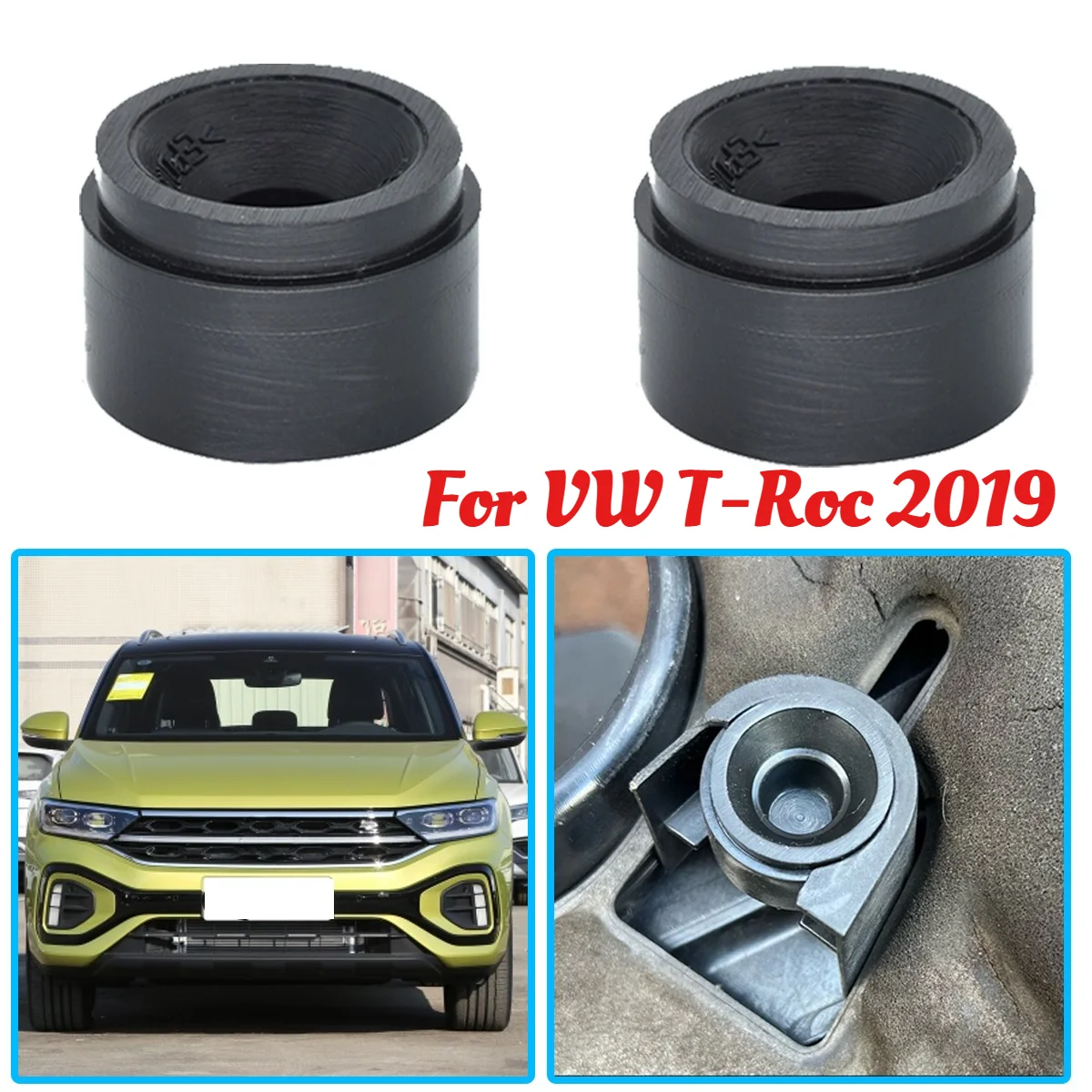 2pcs For VW T-Roc 2019 Engine Rubber Mounting Bush Protective Under Guard Plate Clip Grommet Support Bungs Car Accessories Part