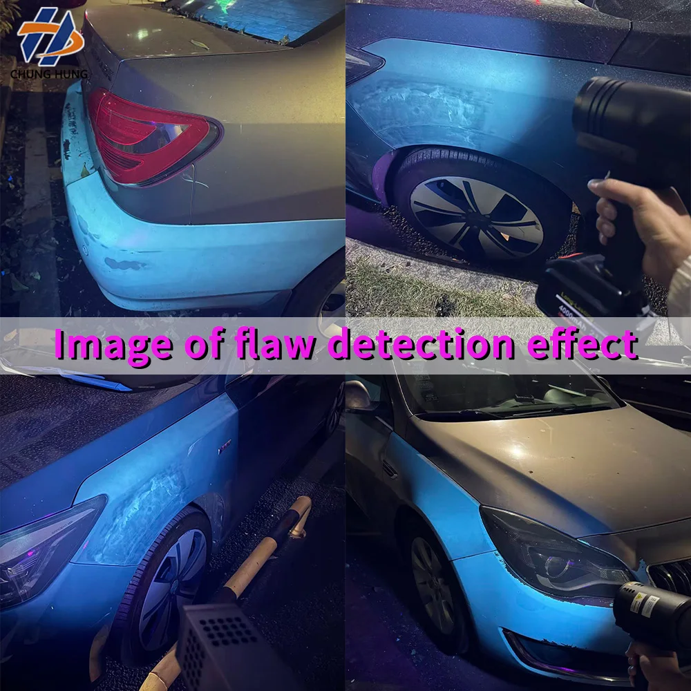 80W/130W/200W 365nm UV Flashlight Car Paint Defect Inspection Lamp Auto Body Resin Glue Curing Ultraviolet Black Light