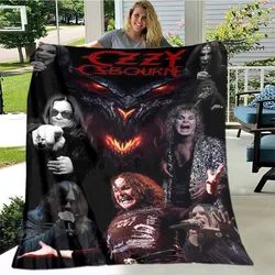 Ozzy osbourne retro printing blankets to keep warm soft and comfortable home travel bed blanket bed linings birthday gift