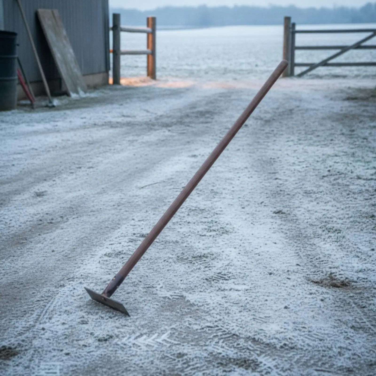 Durable Wood Handle Farm Scraper Implement for Barn Cleanup and Field Maintenance Agricultural Equipment