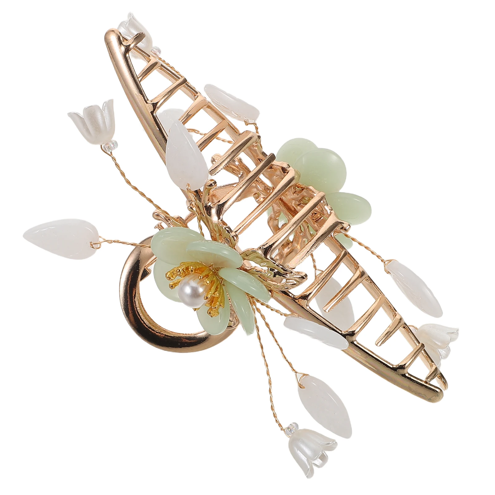 

Decorative Hair Clips Cute Claw for Styling Flowers Non-slip Floral Simulated Metal Plastic Design Accessory Miss