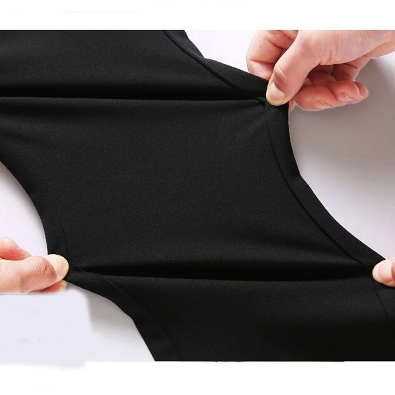 الرجال السراويل النسيج المرن الربيع الصيف عارضة مستقيم السراويل الطويلة عارضة الرجال السراويل المريحة زائد حجم 29-40 #6