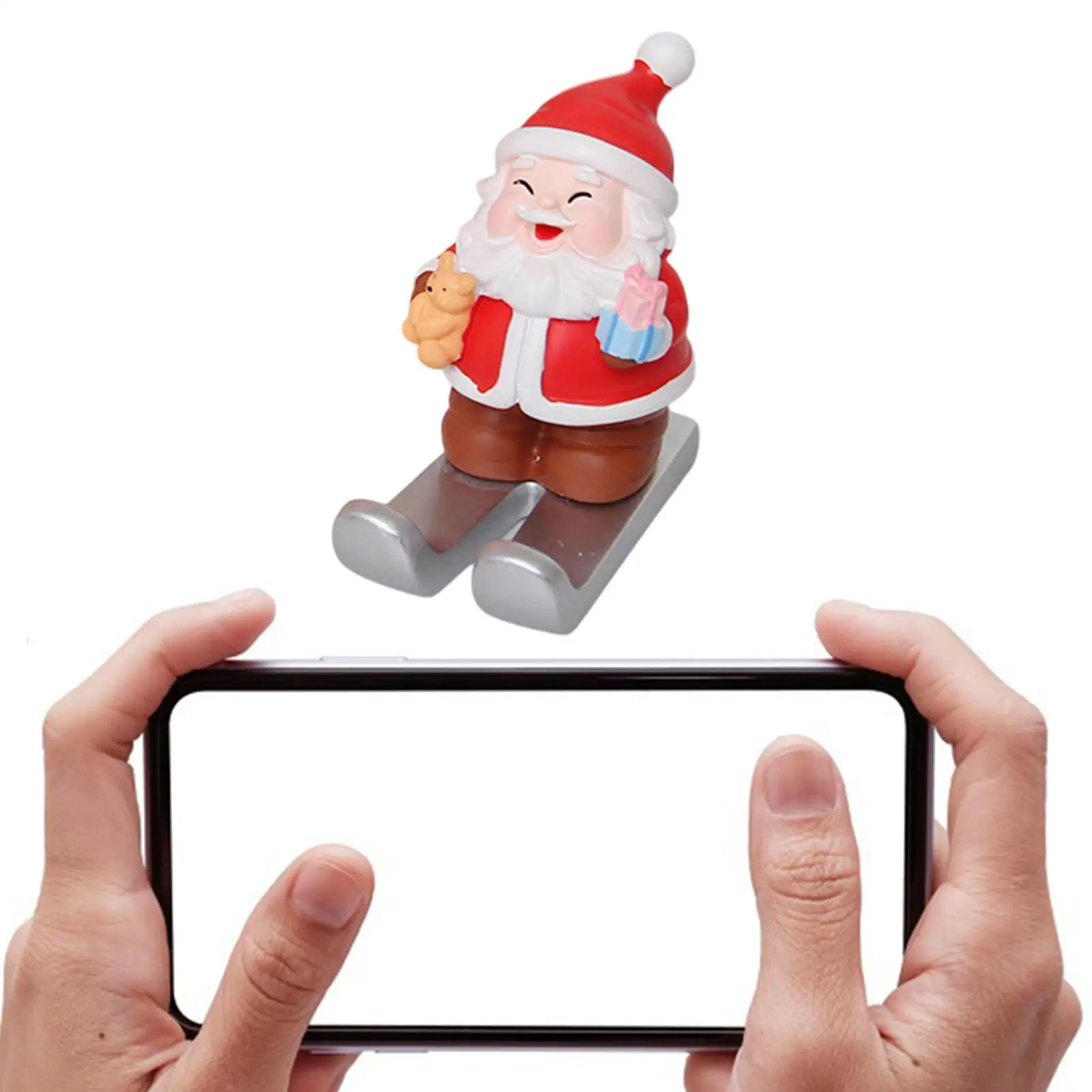 Christmas Phone Stand Smartphone Stand Holder Miniature Cellphone Holder for Bookshelf Bedroom Living Room Mantel Decor