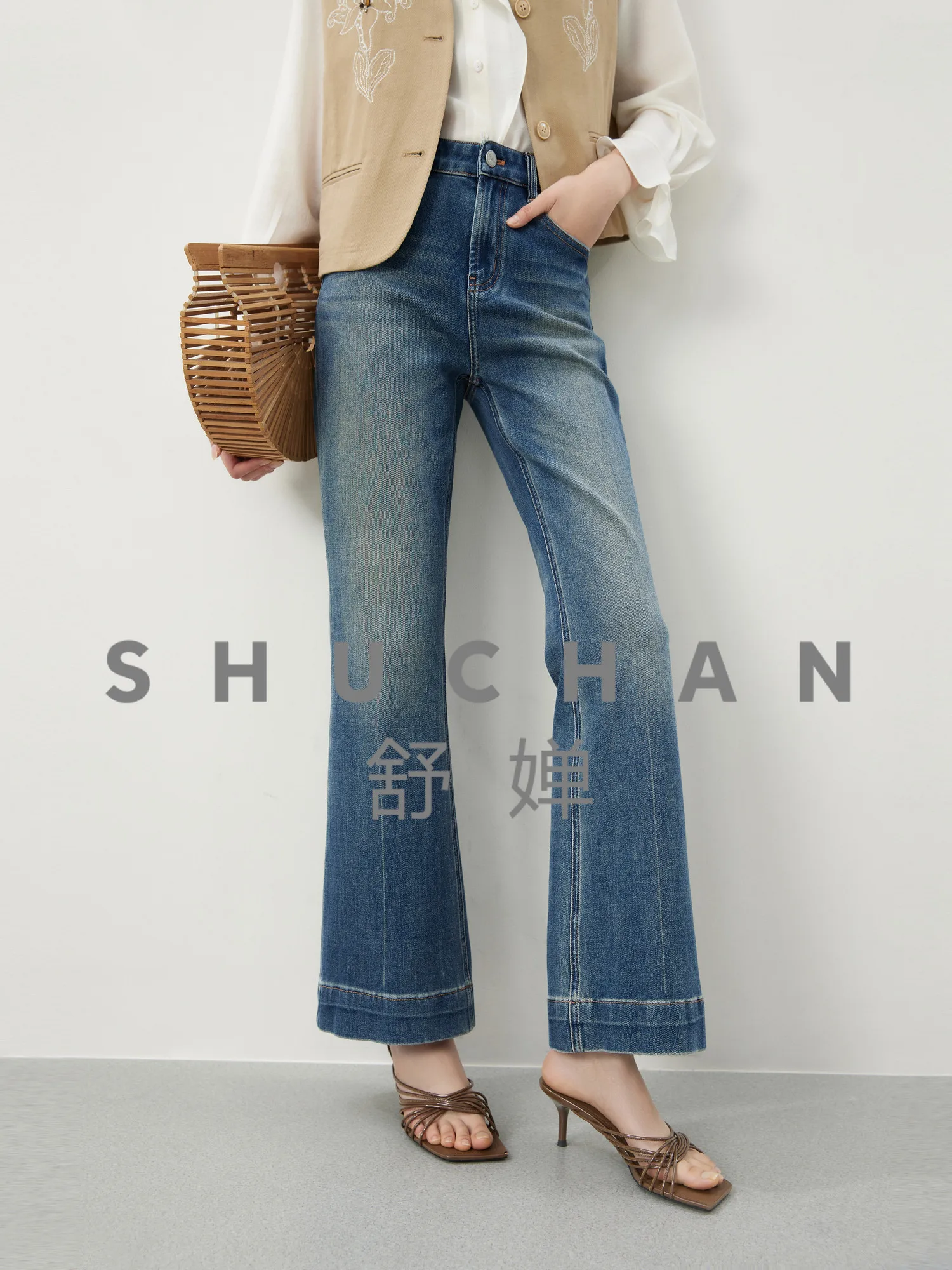 

Elegant Rero Whisker Auumn Orange Blue Waer Wash Slim Jeans 26 Spring New High Waisted Jeans Pantalones Vaqueros Mujer