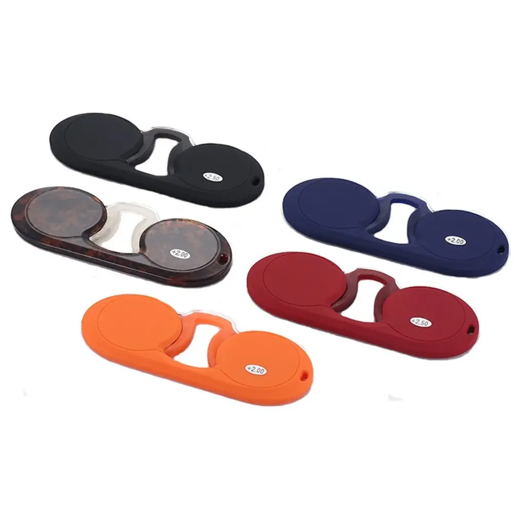 Occhiali uomo donna portatile confortevole morbido Silicone Clip naso presbiti portachiavi occhiali da lettura Gafas 1.0, da 2.0 a 3.0