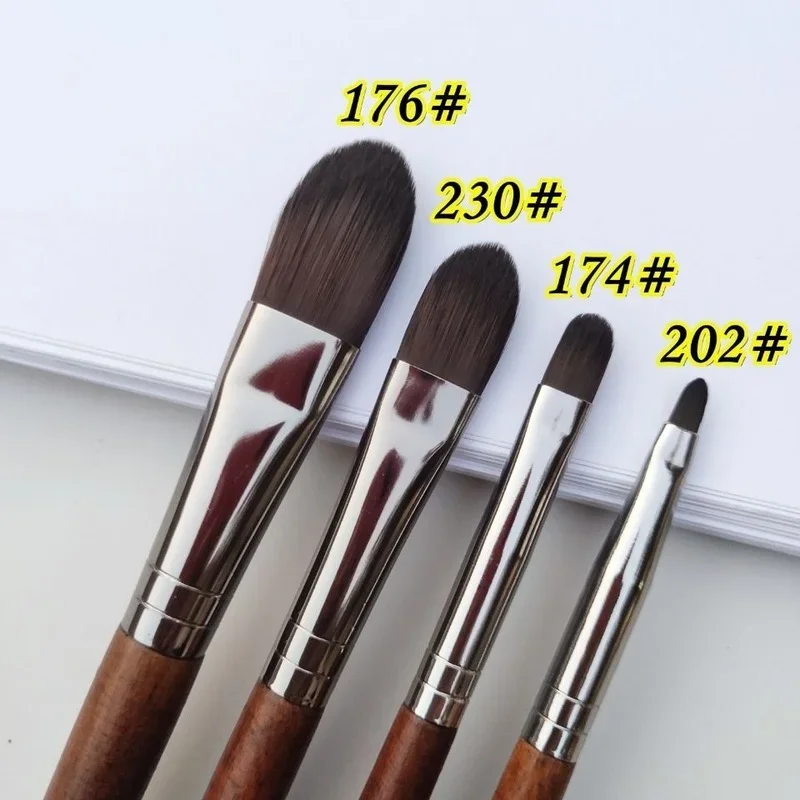 Karsyngirl 2/4Pcs Wooden Small Concealer Brush Professional Lip Eyeliner Makeup Brushes Cosmetic Make Up Beauty Tools