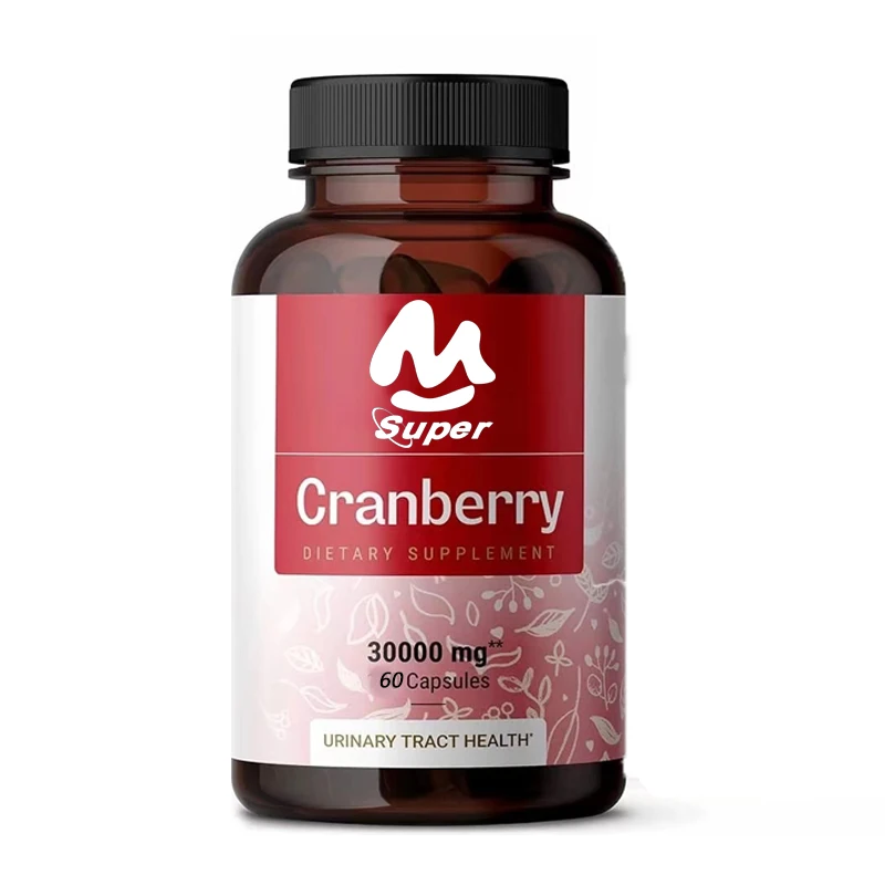 Cranberry 60 Capsules-Efficiënt 50:1 Concentraat-Organische Voedingssupplementen Voor Urine, Blaas En Immuunsysteem-