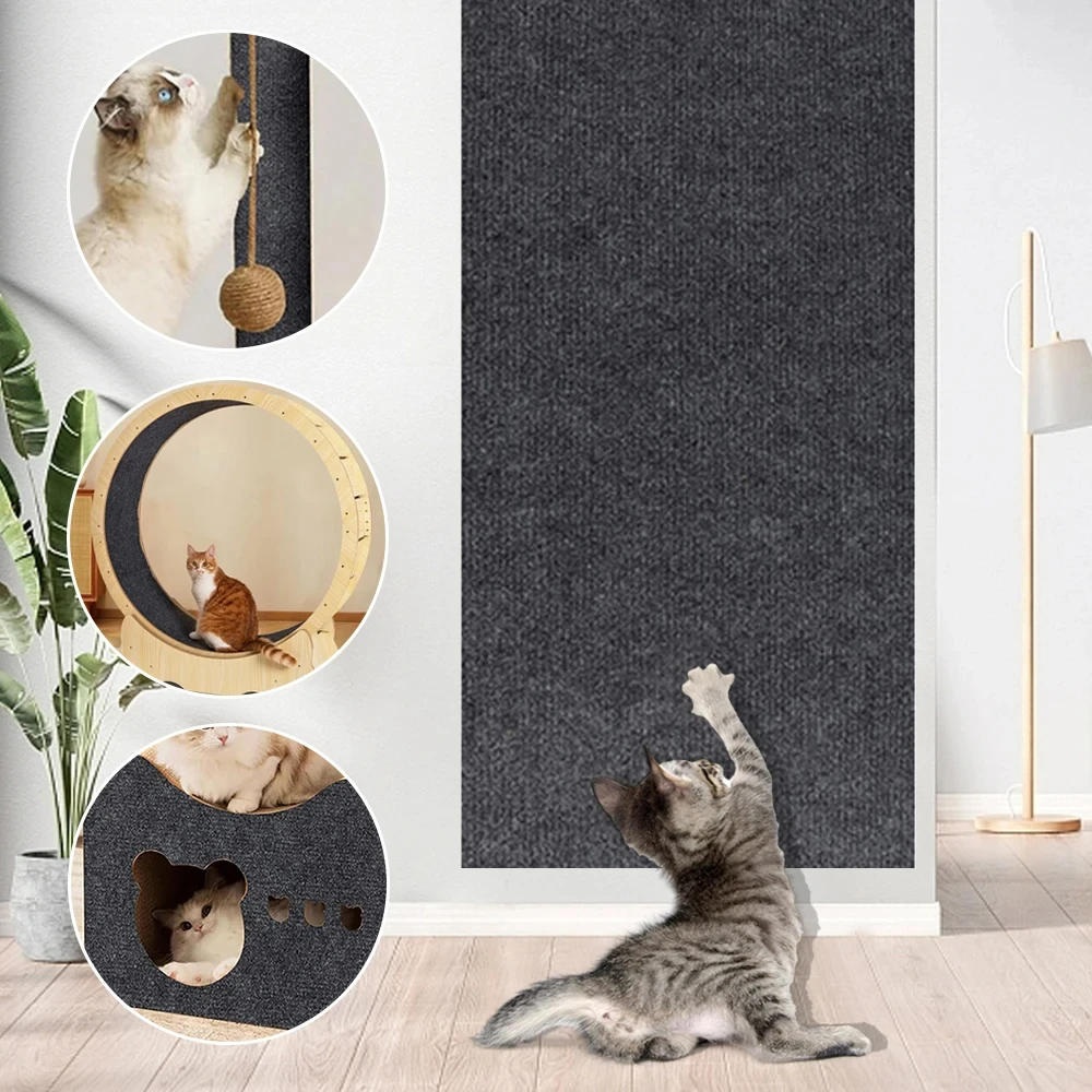 

Wall Anti Cat Scratch Sofa DIY Cats Scratch Board Sofa Protection Paws Sharpen Trimmable Self-adhesive Carpet Cats Scratch Board