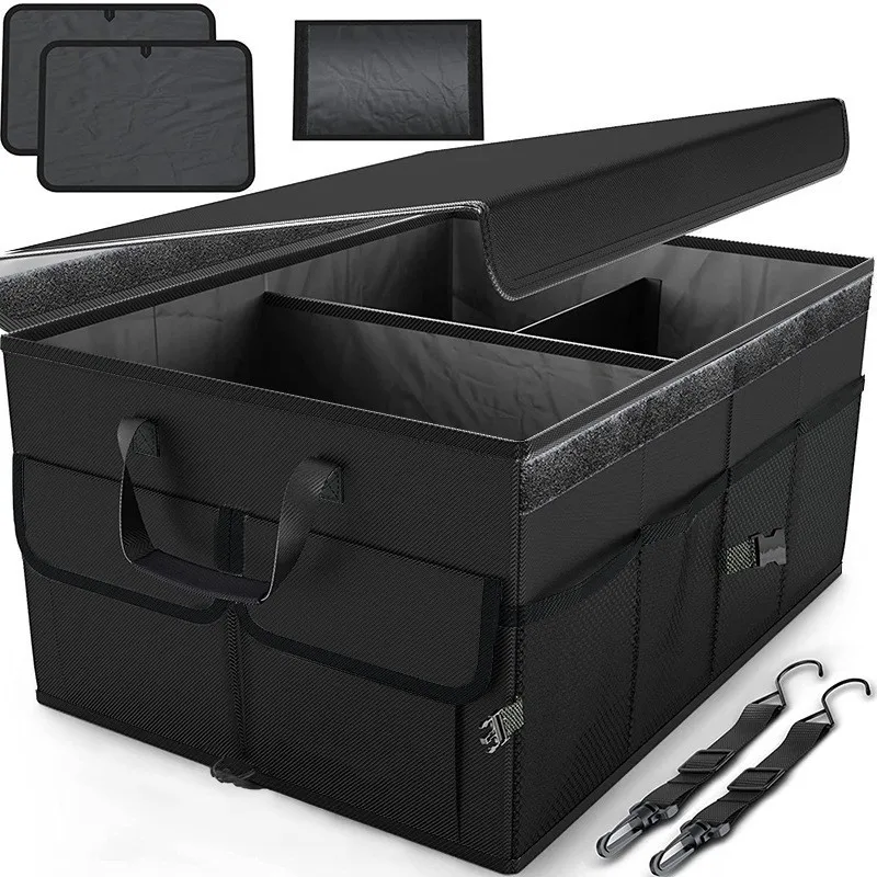 

Large Oxford Cloth Foldable Car Trunk Storage Container Multi-Functional Washable Collapsible Cargo Organizer for SUV Sedan