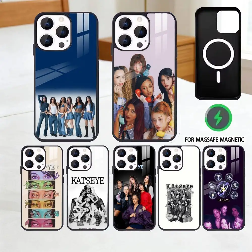 

K-KATSEYE Music Group Phone Case For iPhone 17,16,15,14,13,12,Plus,Pro,Max for Magsafe Magnetic Wireless Charging