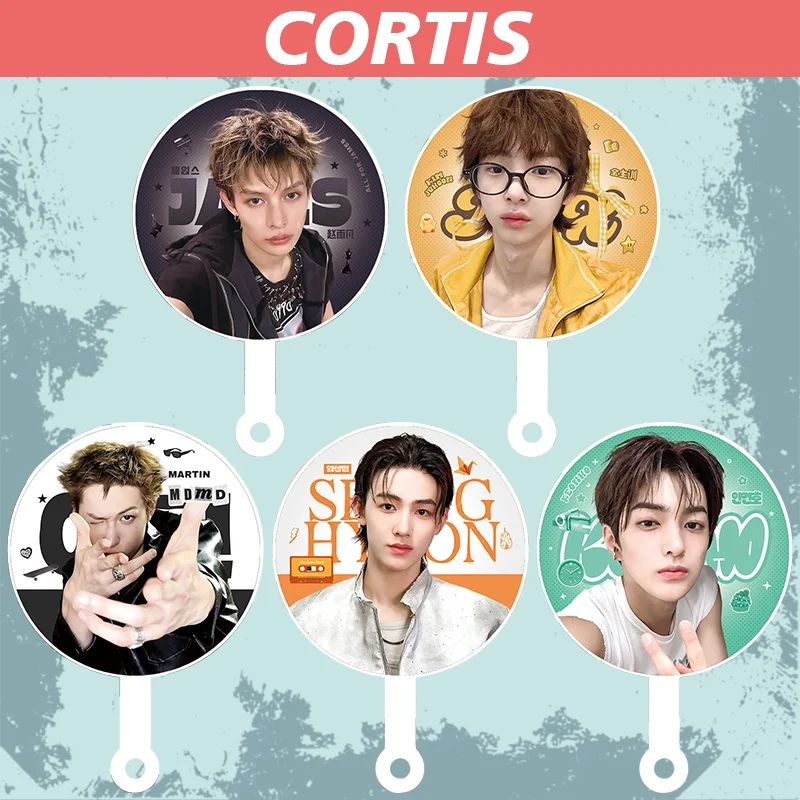 CORTIS Peripheral Double Sided Printed Mini Hand Picket Fan Portable Concert Fan Support Merchandise Fans Collectible Bag Gift
