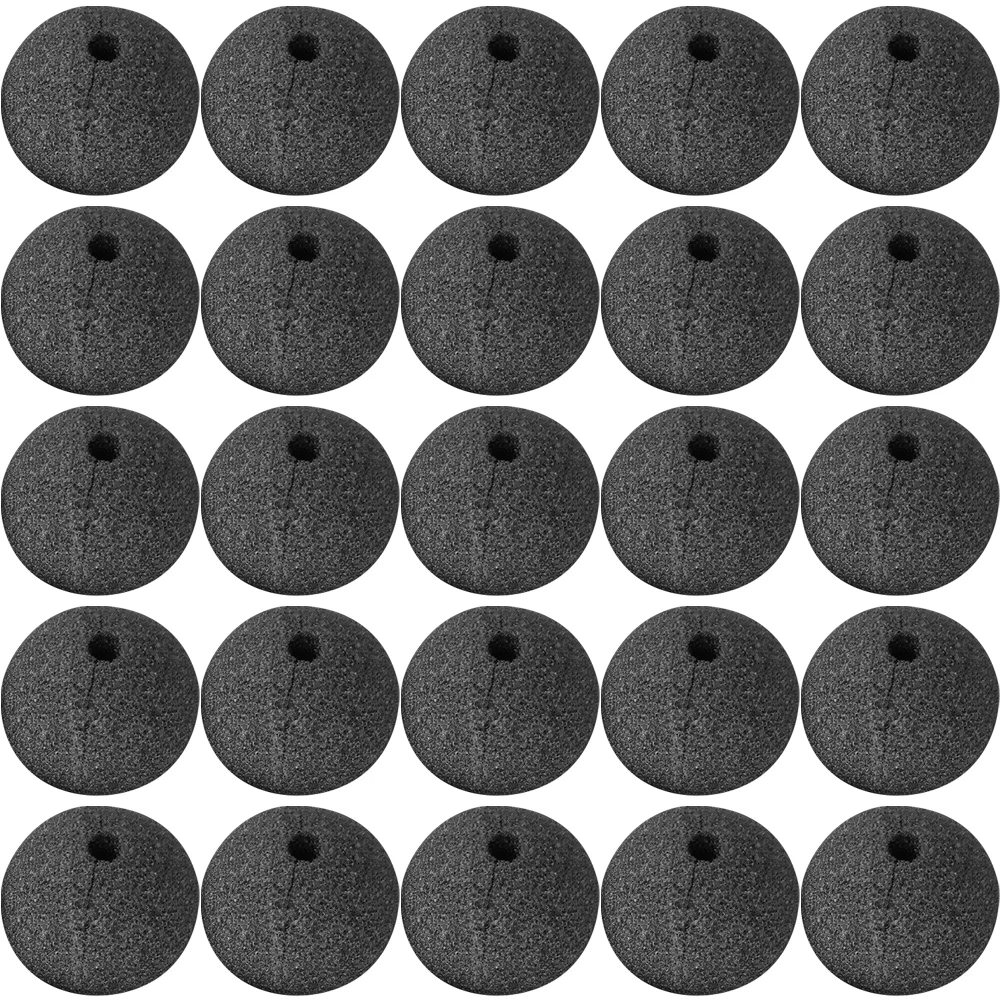 25pcs Black Sponge Clown Decorative Party Prop Compact Circus Makeup Accessories Replaceable Cosplay Festive Supplies