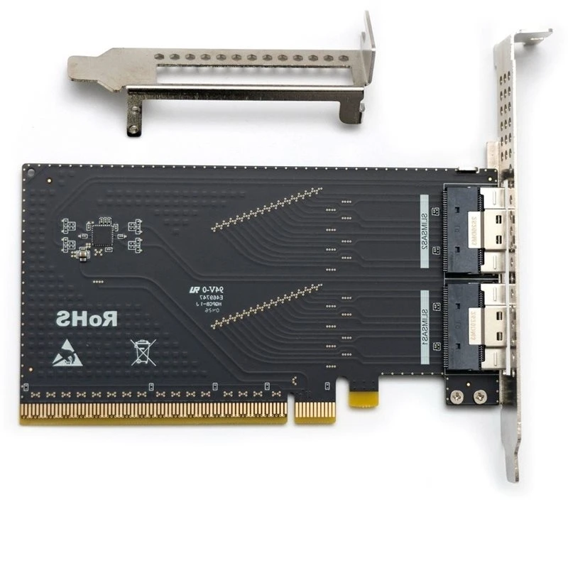 Carte adaptateur d'extension PCIE 4.0 PCI-E 16X vers SFF-8654 8I, carte d'extension graphique externe SFF8654 Slimsas