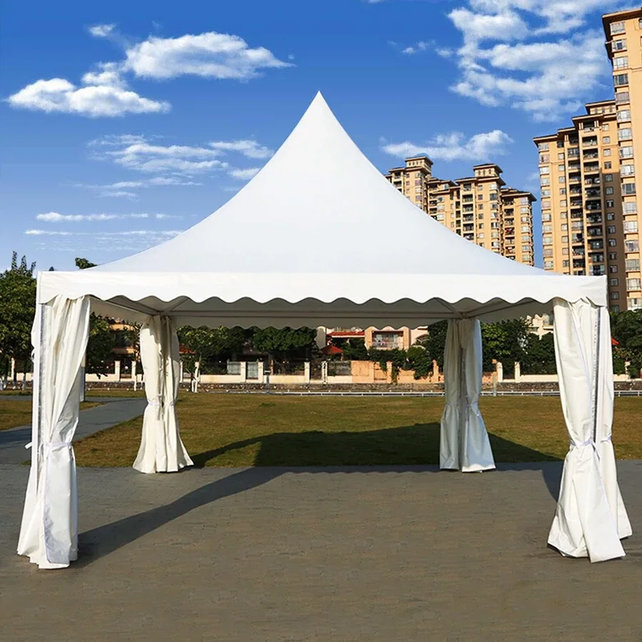 

Outdoor Aluminum & Steel Pole PVC Fabric Exhibition Tents Hexagon Gazebo Pagoda Tent 3X3 4X4 5X5 10X10 Trade Shows