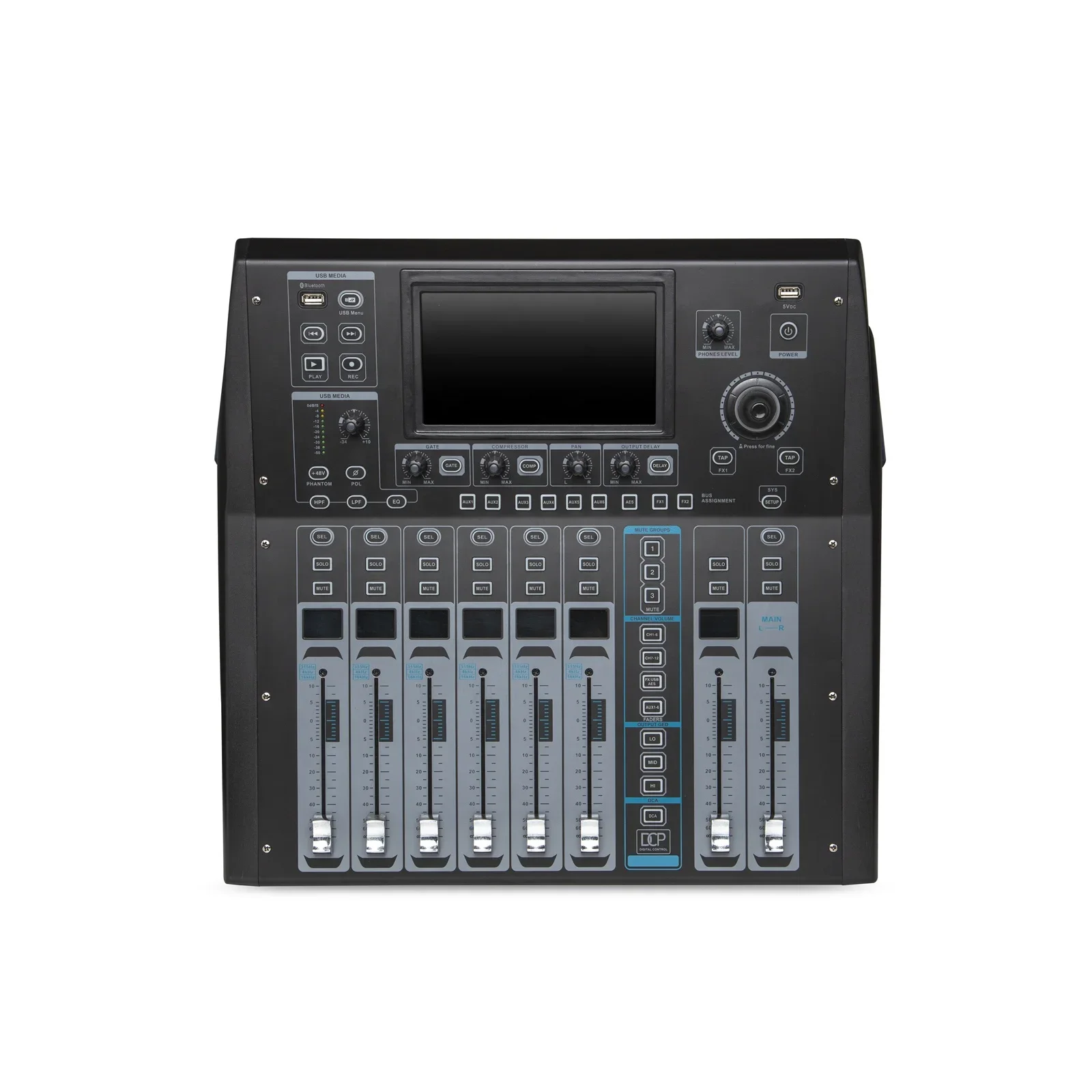 

MD-18 12 Channels Mic/Line 2 Channels Stereo Line IN 1 Stereo USB Disk Or Bt Playback Digital Mixer