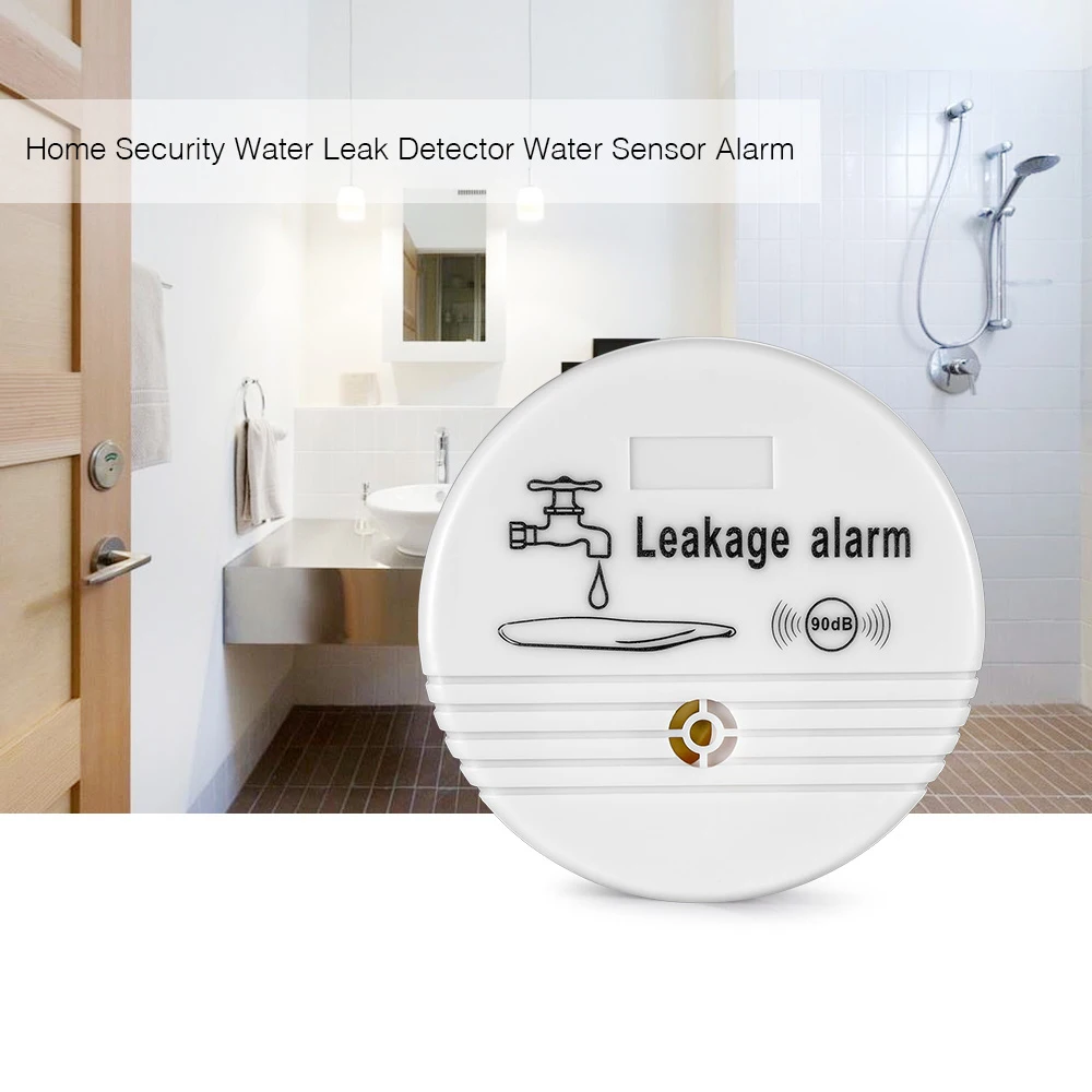 MINI Independent Wireless Water Leakage Water Leak Sensor 90 DB Volume Water Leak Alarm for Home Kitchen Toilet Floor Detector
